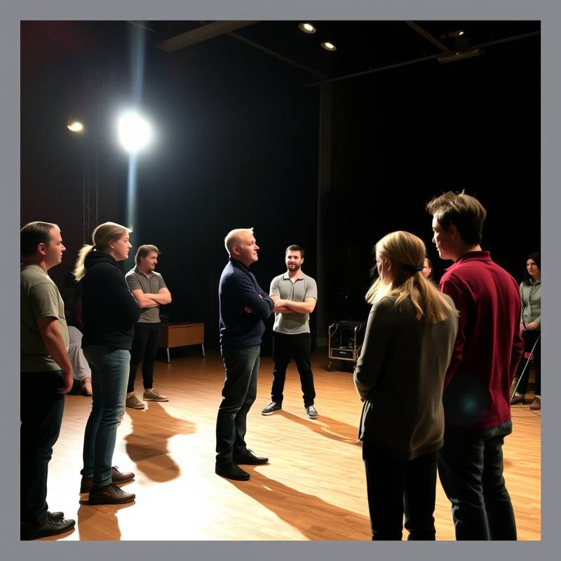Acteurs participant à un cours de théâtre